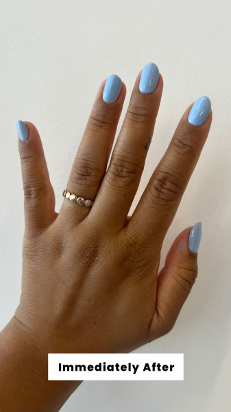 Allure senior beauty editor Jesa Marie Calaor 14 days after applying Manucurist Green Nail Polish